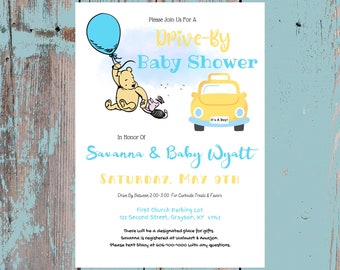 winnie the pooh baby shower evite