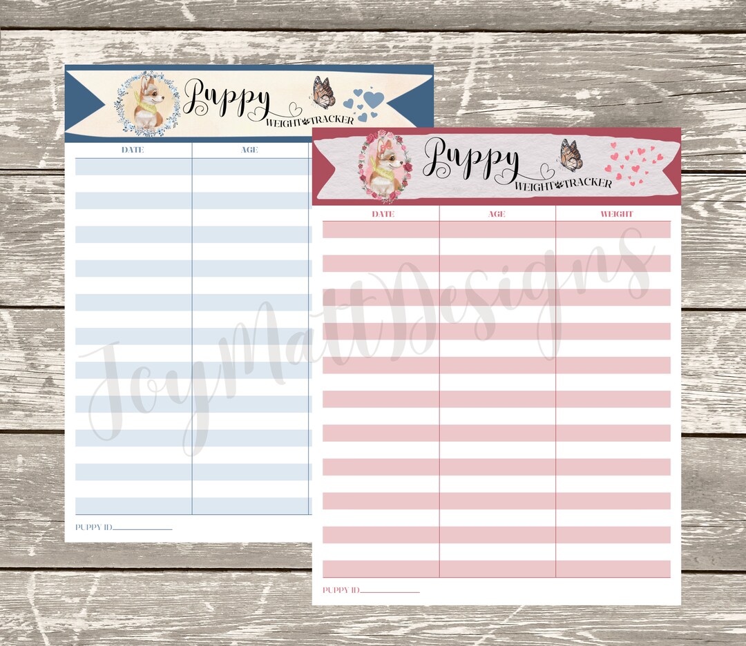 Puppy weight tracker 2025