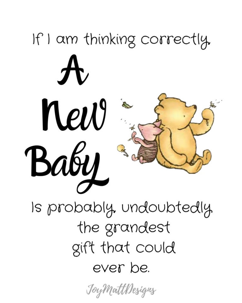 classic winnie the pooh quote nursery new baby baby shower etsy