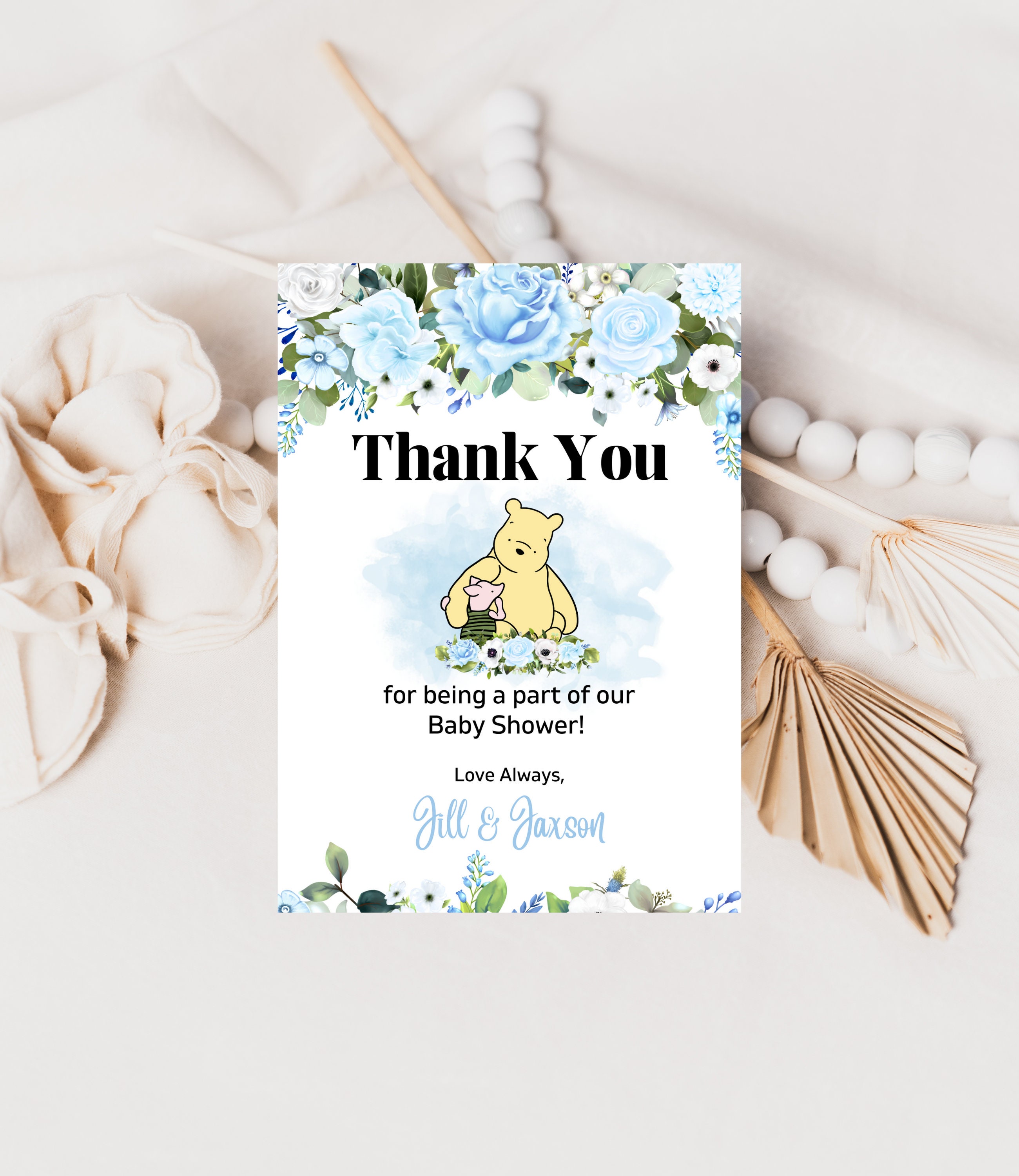 Disney Winnie The Pooh Baby Shower Personalized Name Piglet