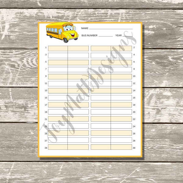 School Bus Seating Chart Printable Etsy School Bus Seating Chart Printable Etsy