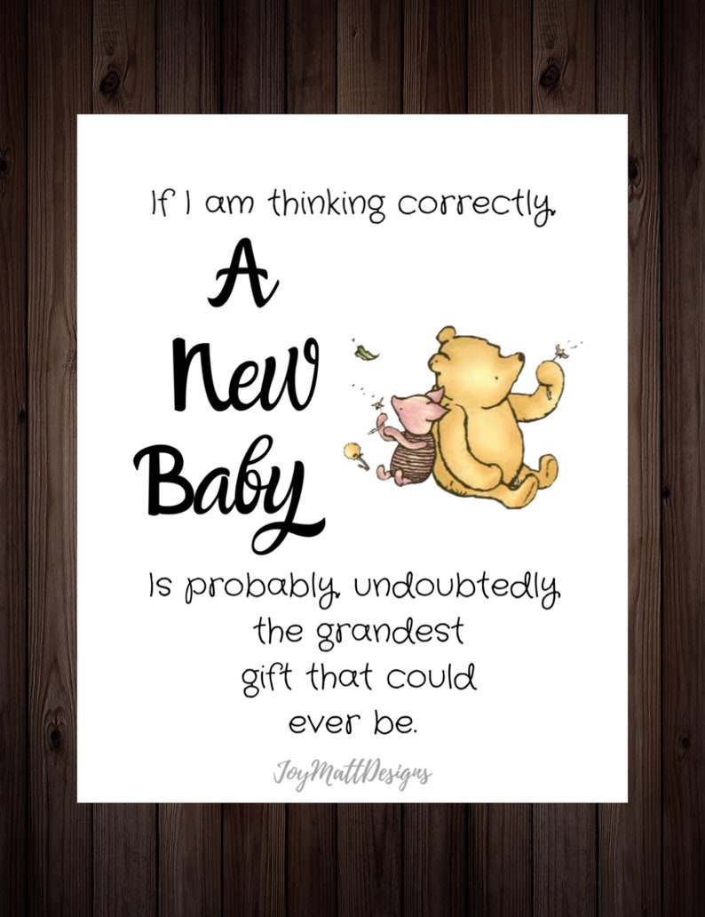 classic winnie the pooh quote nursery new baby baby shower etsy