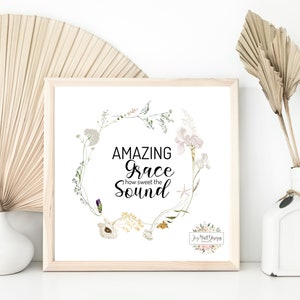 Amazing Grace, Amazing Grace How Sweet The Sound, John Newton, Christian Hymn, Digital Download, Instant Download, Digital Print, Printable