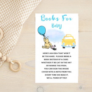 Libros para bebé, Drive By Baby Shower, Winnie The Pooh clásico, aquí tienes una idea que no será demasiado difícil. Trae un libro en lugar de una tarjeta.