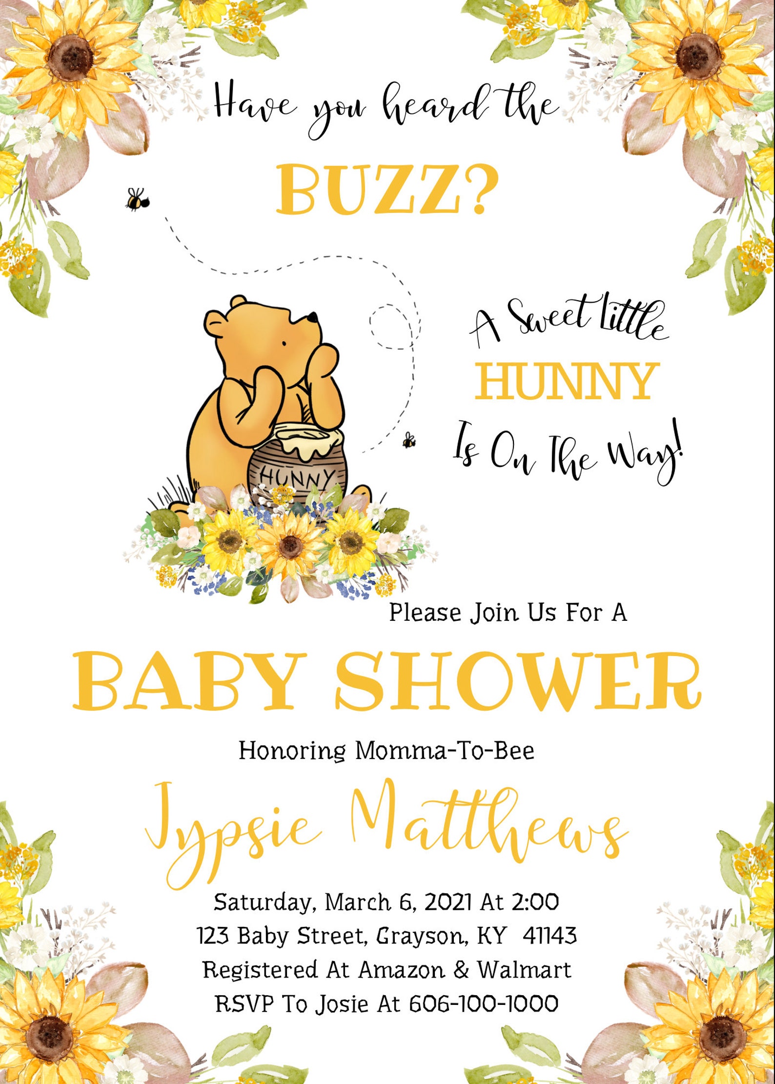 Classic Winnie the Pooh Baby Shower Invitation Have You Heard Etsy