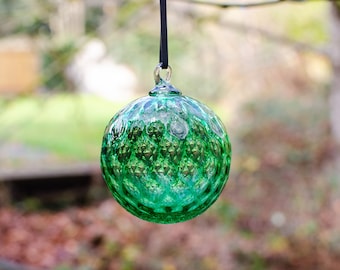 Christmas Green Blown Glass Ornament