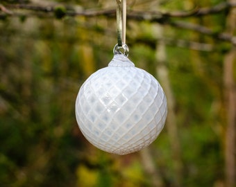 White Diamond Facet Ornament