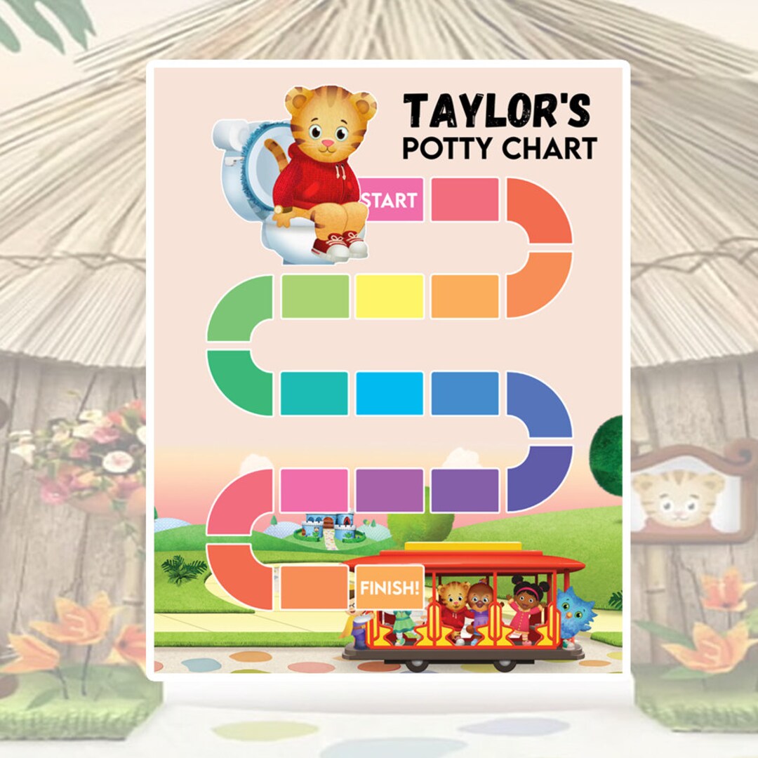 Custom Daniel Tiger Potty Chart - Etsy