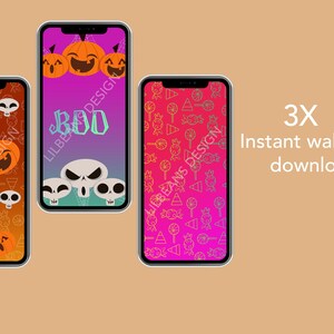 Boo fall iPhone & Smartphone Wallpaper, Minimalist Aesthetic Wallpaper, Fall iPhone Wallpaper, Halloween Phone Wallpaper