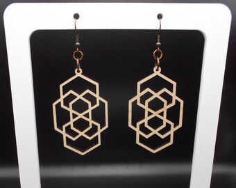 Geometric Wood Earrings