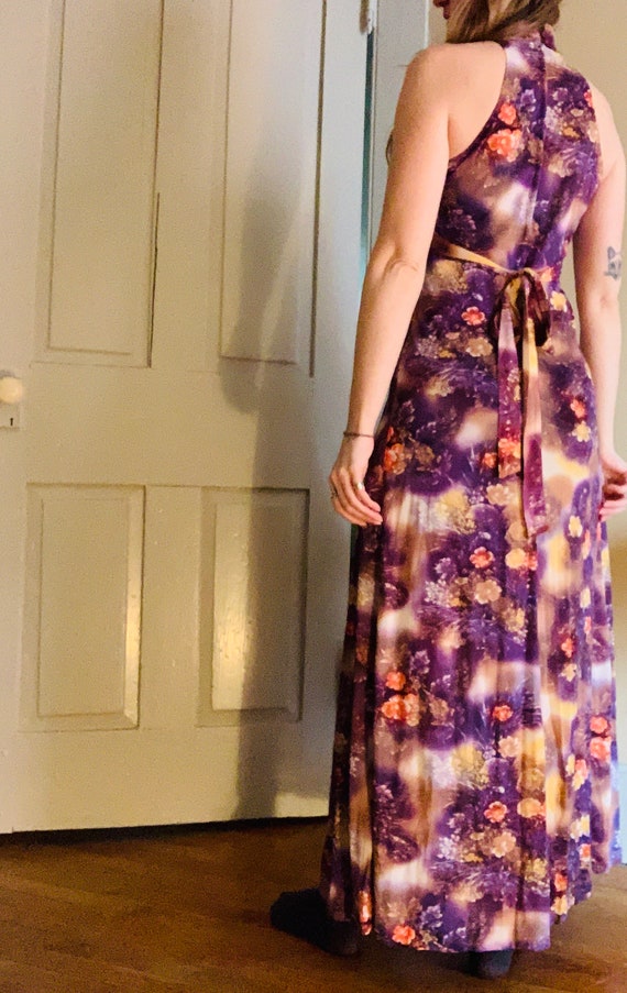 1970s polyester maxi dress - image 5