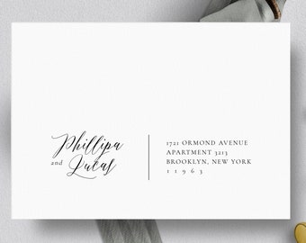 Wedding Envelope Address Template - Printable Wedding Envelope Template, Calligraphy Address Labels, OM-036, Editable Envelope Template