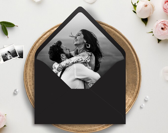 Photo Envelope Liner Template, Printable Envelope Liner With Picture ...