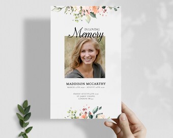 Catholic Funeral Program Template Etsy
