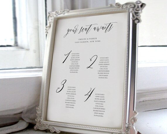 Small Wedding Seating Chart Seating Signs For Wedding Modern Etsy