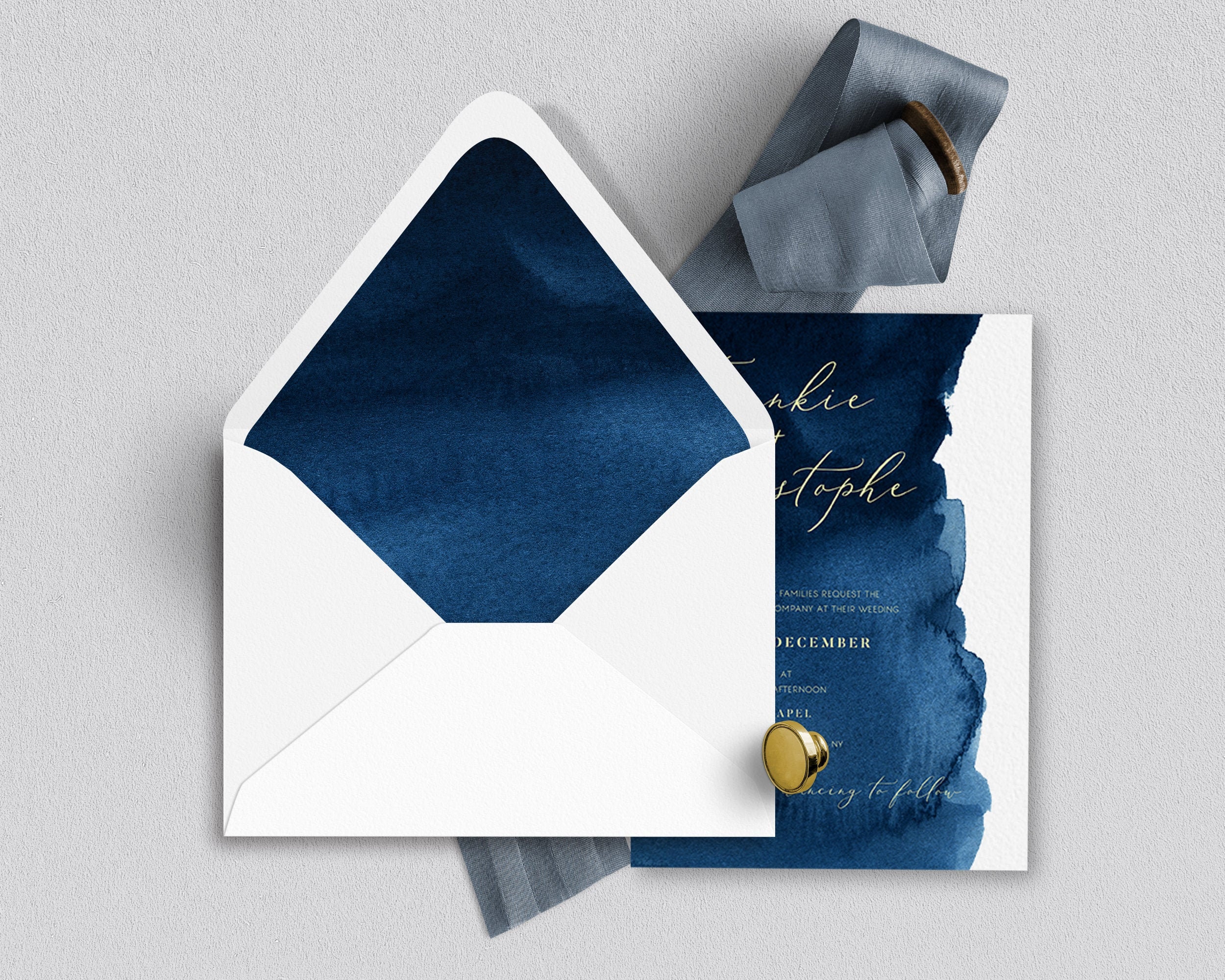 navy blue envelope liner template printable envelope liner etsy