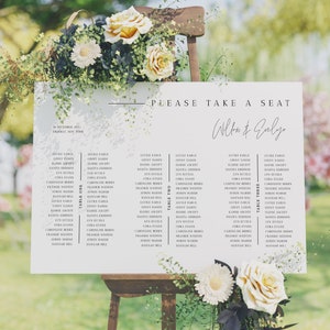 Wedding Seating Chart For Long Table, Banquet Wedding Seating Chart, Wedding Seating Plan, Wedding Table Plan, OM-055, Printable, Download image 3