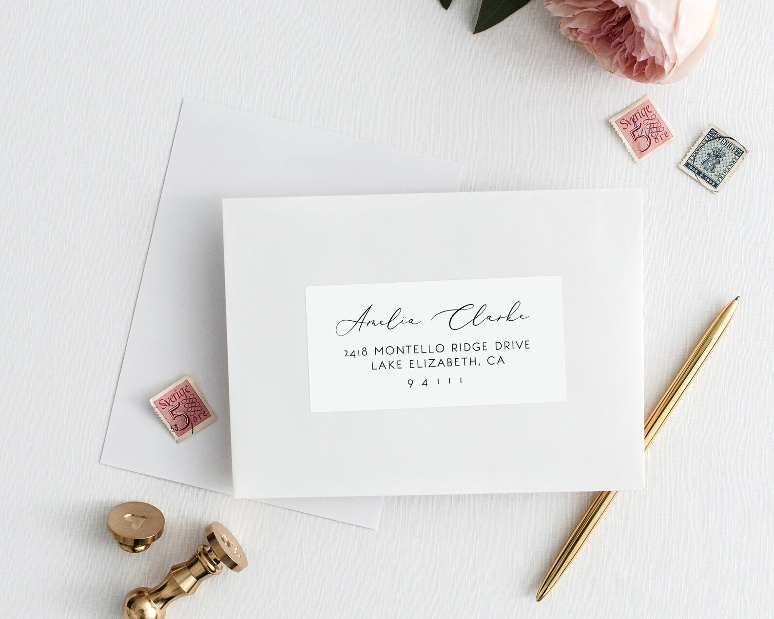 Printable Address Labels Template, 4x2 Avery Address Label, Editable