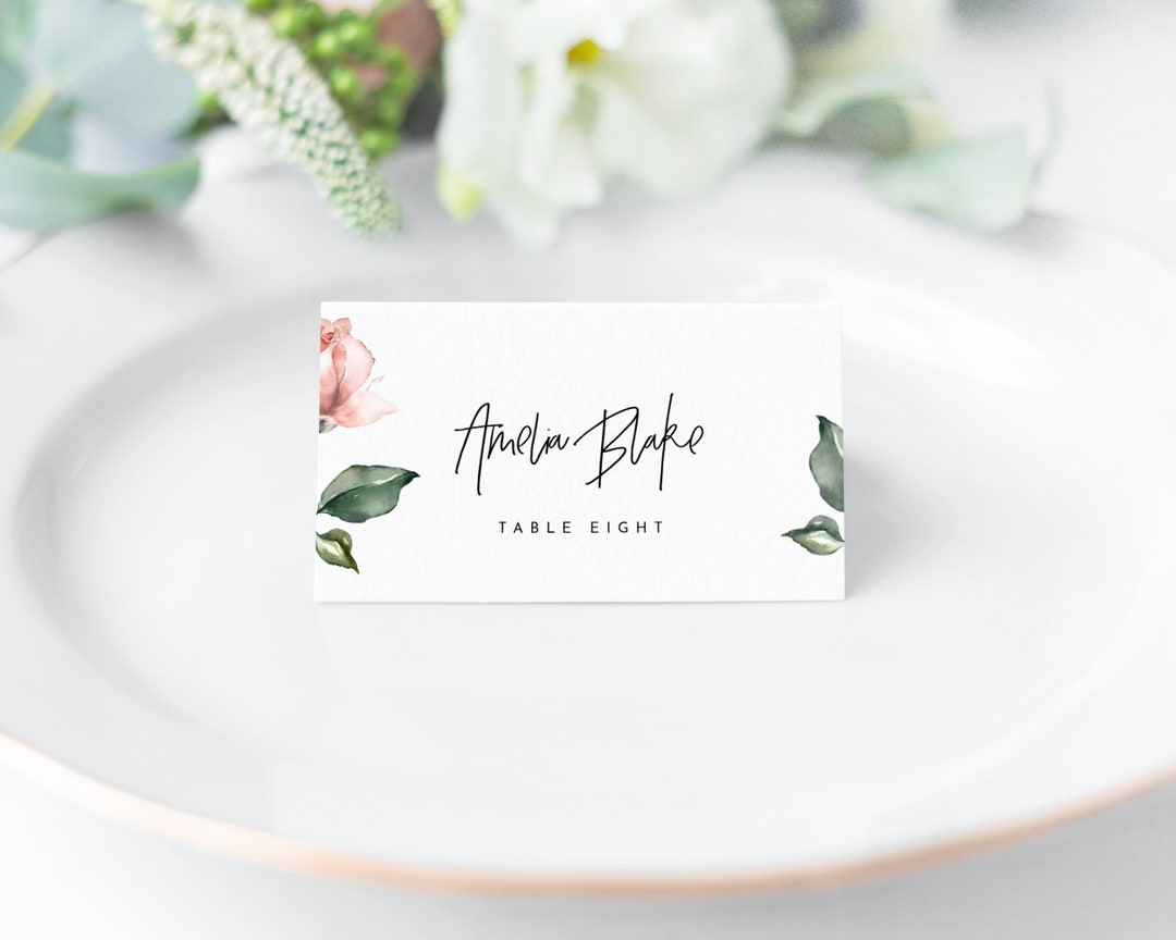Wedding Place Names Template Printable Wedding Name Card, Wedding Place ...