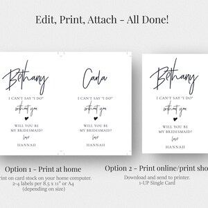Bridesmaid Proposal Wine Label Template, Printable Bridesmaids Wine ...