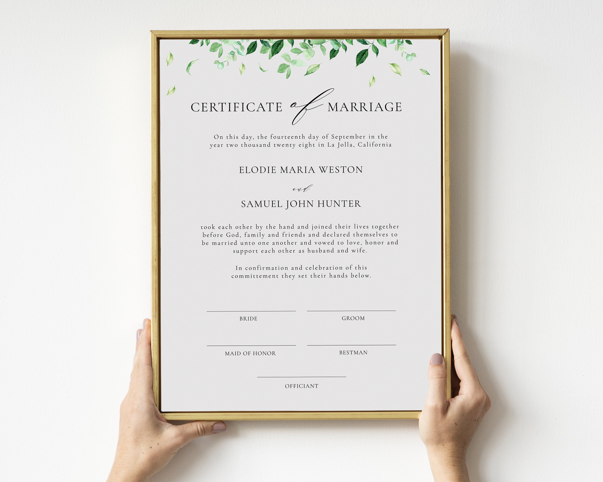 Marriage Certificate Template Editable Marriage License - Etsy