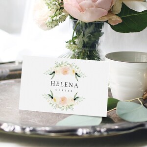 Blush and Cream Wedding Place Names Template Printable Wedding Name ...