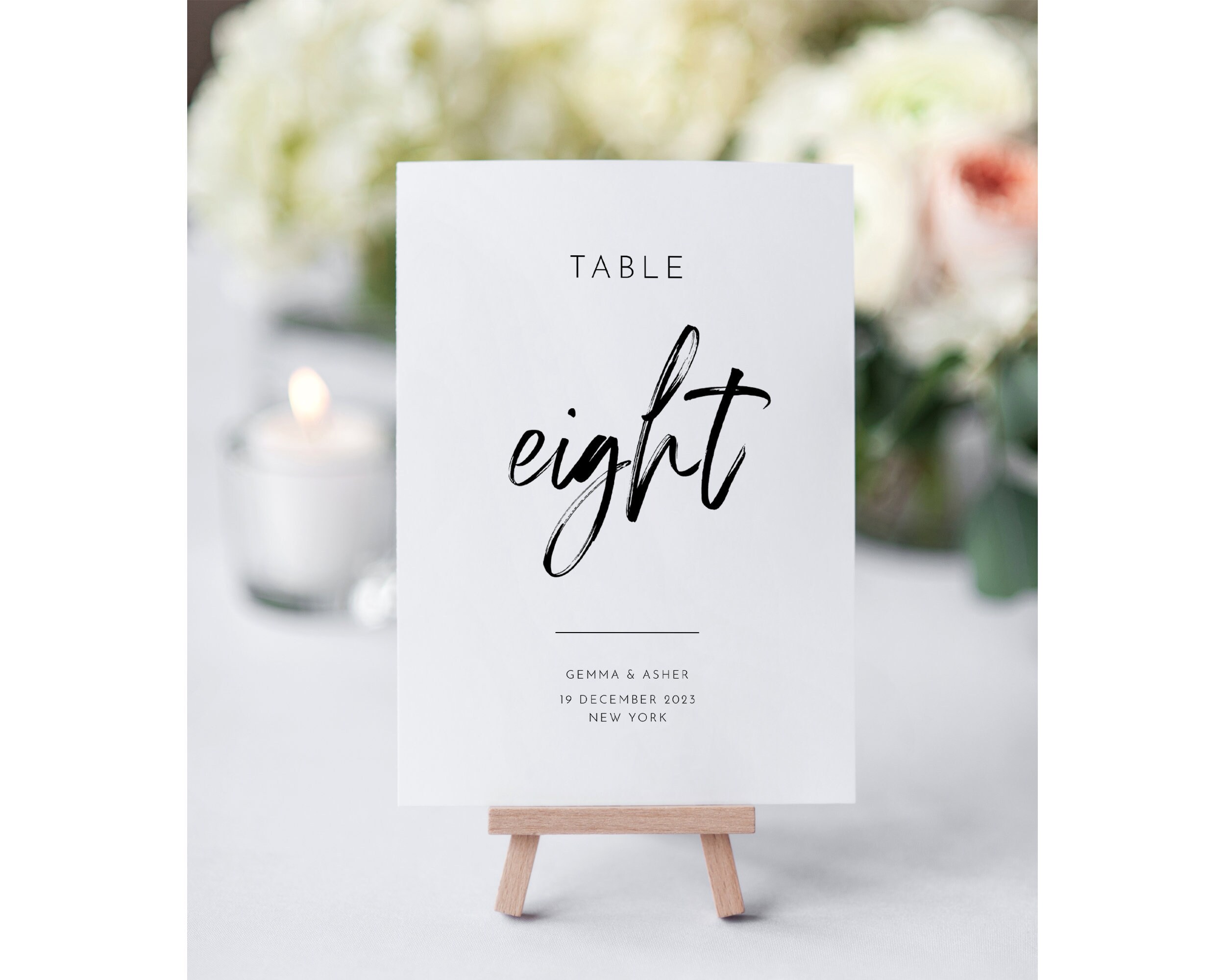 Modern Table Number Cards, Wedding Table Numbers Template, Wedding Table  Number Cards, OM-21, Modern, Printable, Instant Download Regarding Table Number Cards Template