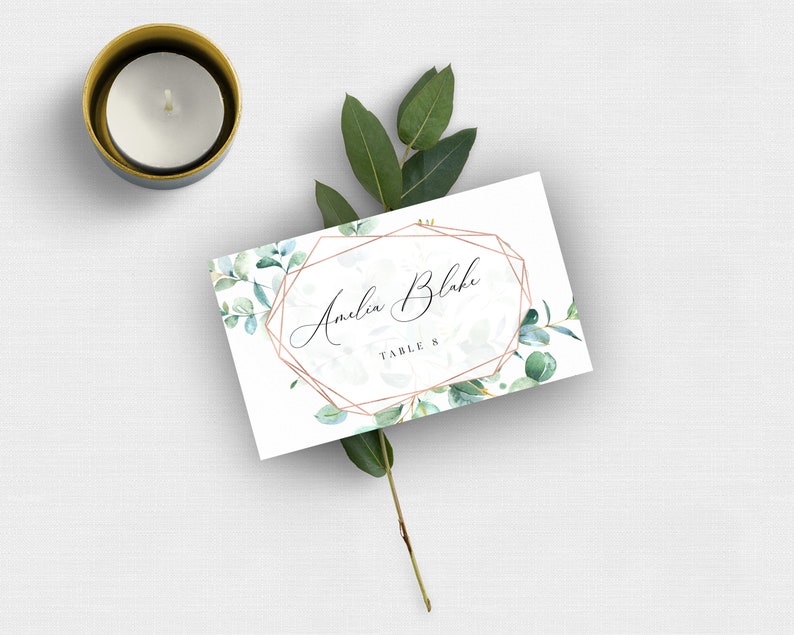 Wedding Place Names Template Printable Wedding Name Card | Etsy
