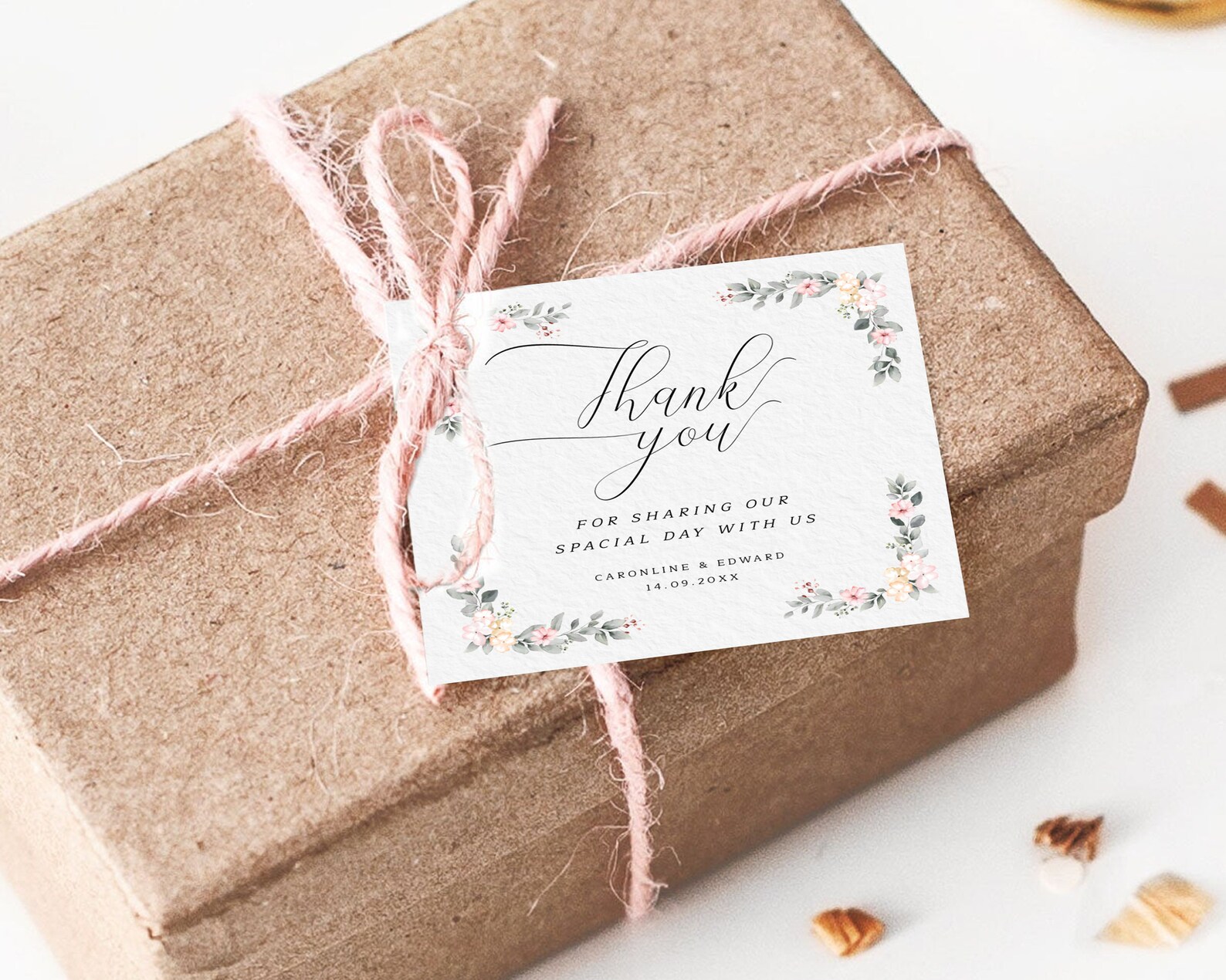 Wedding Favor Tag Template Printable Floral Wedding Favor - Etsy