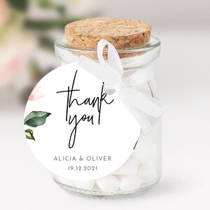 Wedding Favor Tag Template, Printable Wedding Favor Label, Wedding ...