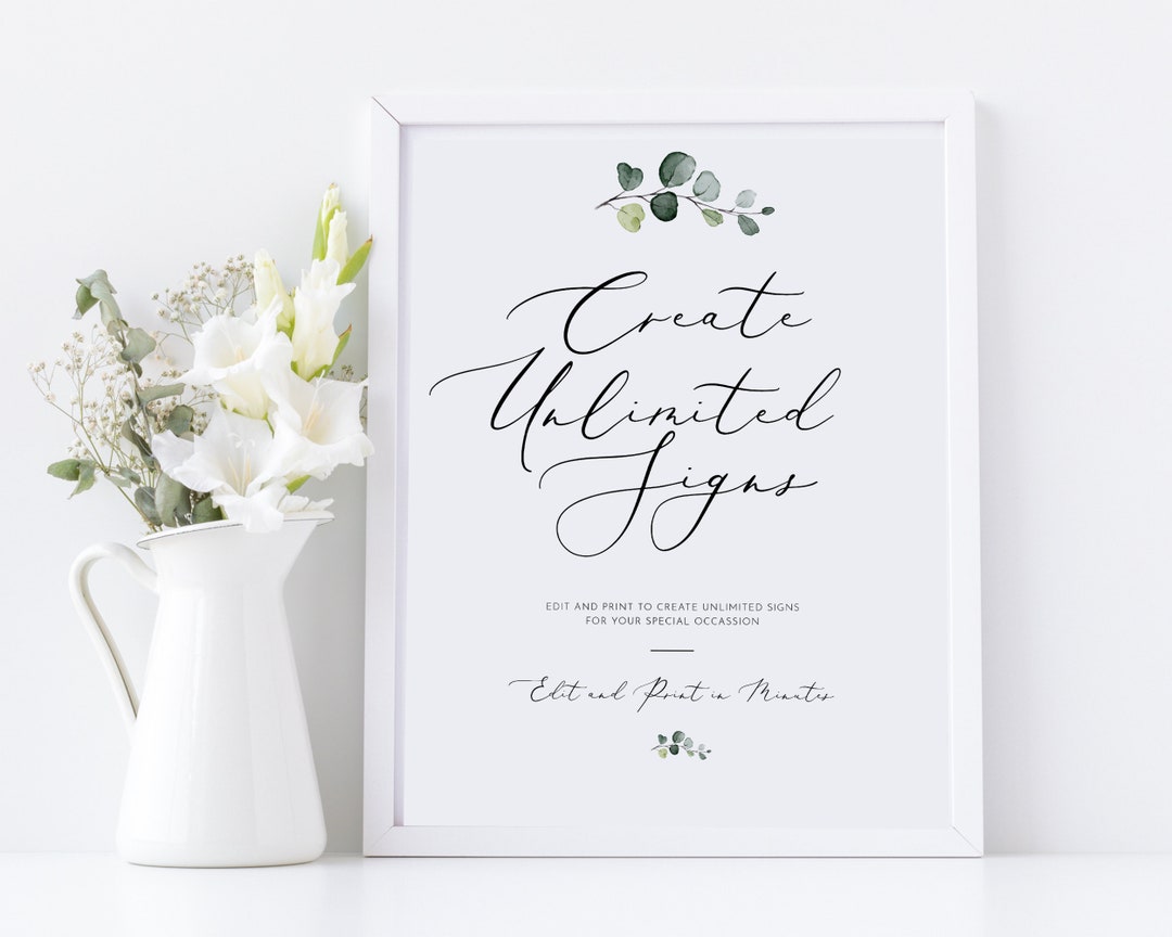 Make Your Own Wedding Sign Printable Custom Wedding Sign - Etsy