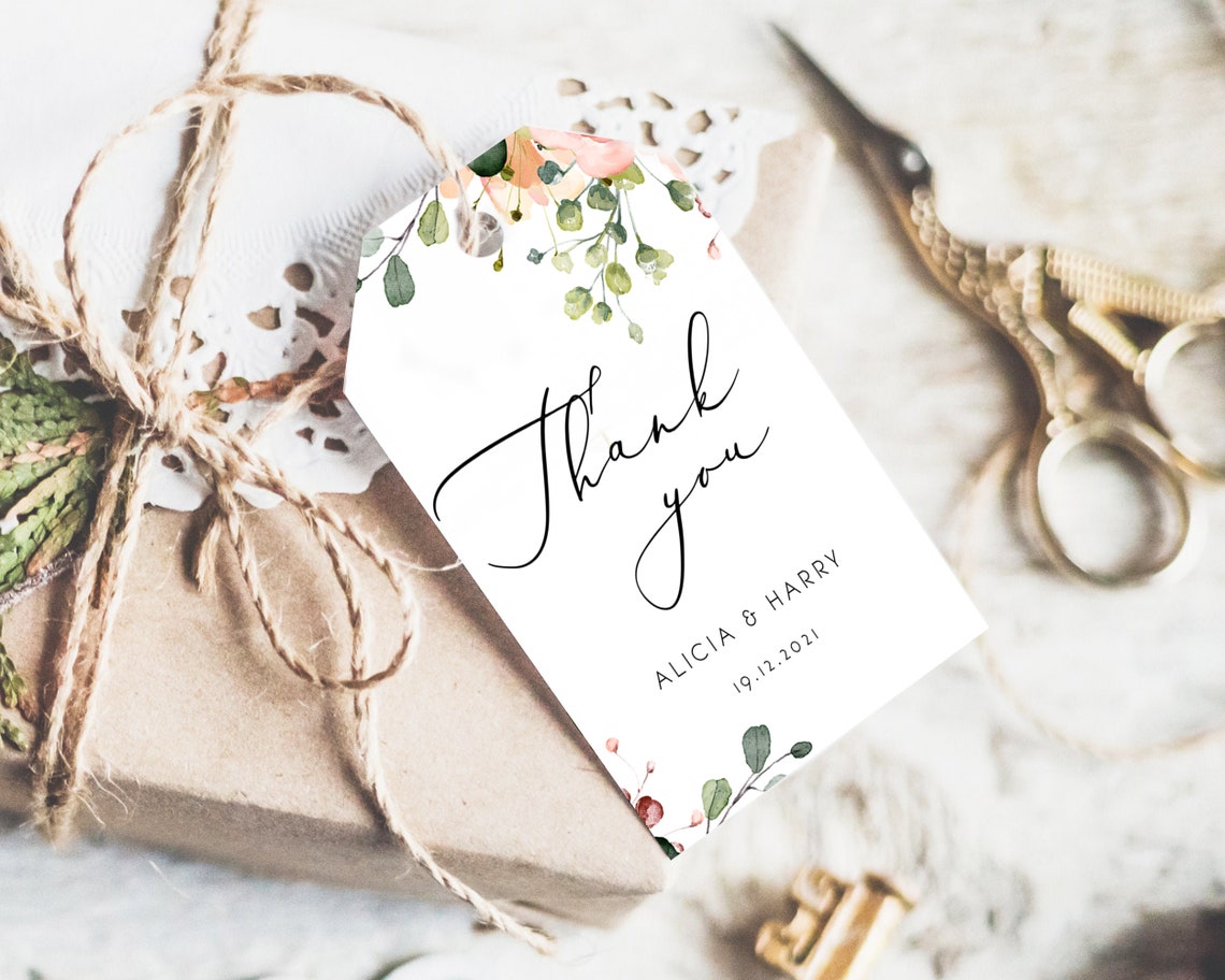 Wedding Favor Tag Template Printable Wedding Favor Label - Etsy