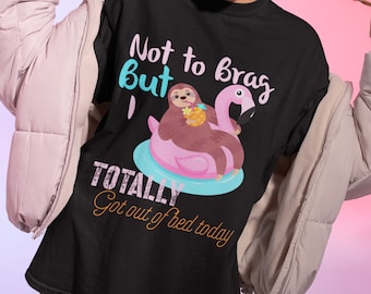 Non per vantarmi ma mi sono totalmente alzato dal letto oggi Sloth T-Shirt, Sloth Shirts, Funny Sloth TShirt, Sloth Running Team Tee Shirt, Vintage Sloth