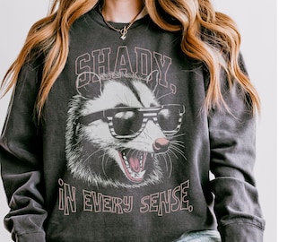 Opossum Funny Sweatshirt,Cute Possum Meme crewneck, Comfort Color Opossum tshirt gift, Opossum trash sweater,Opossum Sarcasm oversized shirt