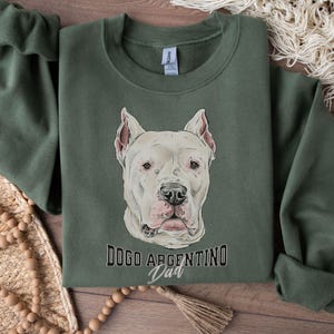 Dogo Argentino Dad Sweatshirt,Dogo Argentino Daddy Shirt,Dog Dad Dogo Argentino crewneck Dogo argentino Parent gift Comfort Color tshirt tee