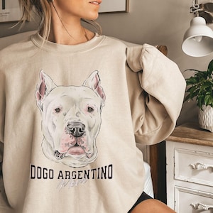 Dogo Argentino Mom Sweatshirt,Dogo Argentino Mommy Shirt,Dog Mom Dogo Argentino crewneck Dogo argentino Parent gift Comfort Color tshirt tee