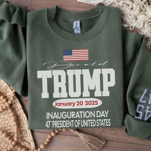 TRUMP Inauguration Day 2025 Sweatshirt,Presidential Inauguration Maga Sweater Gift, Christmas Donald Trump 47 crewneck,Maga Inauguration Day