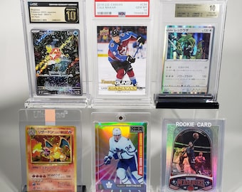 5 Pack, PSA, CGC, BGS, Toploader & 35 pt One Touch Magnetic Acrylic Display Stand, Premium Quality (Card and Case not included)