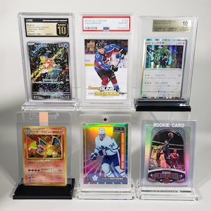 Lot de 5, PSA, CGC, BGS, chargement par le dessus et support d'affichage magnétique acrylique 35 pts, qualité supérieure (carte et étui non inclus)