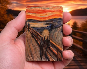 Vinilo decorativo para tarjeta de crédito/débito con diseño de El Grito de Edvard Munch