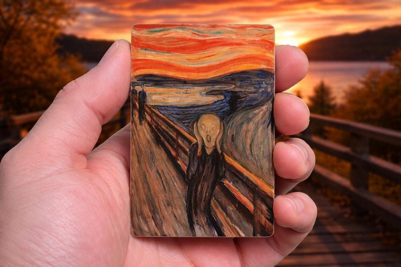 The Scream Art Credit Debit Card Skin Cover Edvard Munch.