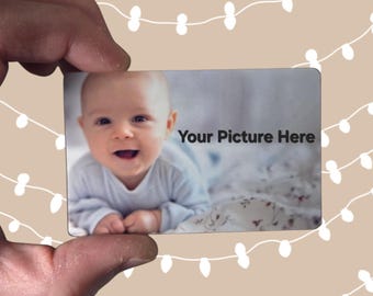 Vinilo adhesivo personalizado para tarjetas de crédito con foto, regalo navideño personalizado