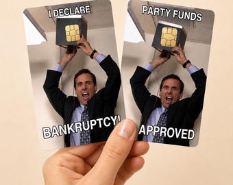 I Declare BANKRUPTCY Debit Credit Card Skin, Funny Office Meme Joke