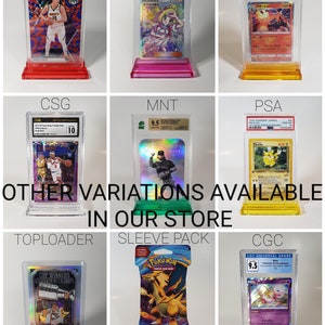 Card Stand fits Toploader, Semi Rigid Holder, Sleeved Blister Pack Acrylic Display Stand Card and Case not included image 9