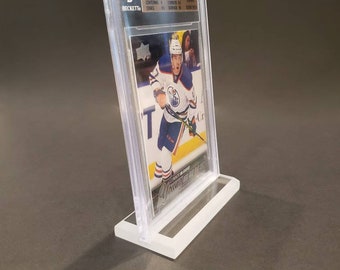 BGS acrylic display stand for graded card fits BGS, HGA, 55PT & 100PT with frosted angle bevel hand made in Canada (Card not included)