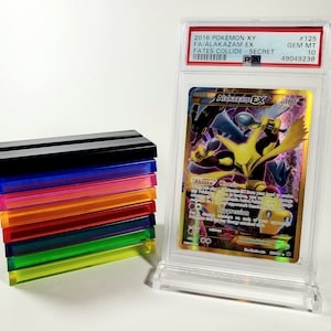 Suporte de acrílico PSA para cartão classificado (cartão e estojo não incluídos). Opção multicolorida disponível.