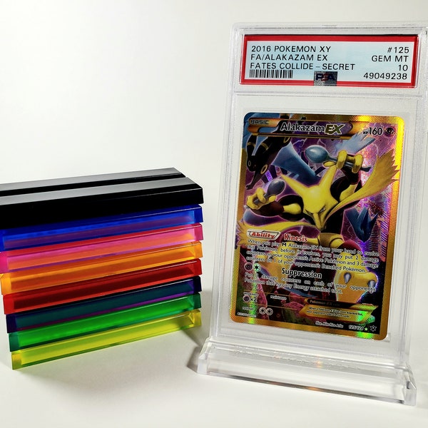 PSA Acrylic Display Stand for graded card (Card and Case not included) Multicolor option available.