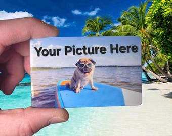 Adesivo in vinile personalizzato per carta di credito/debito con foto.