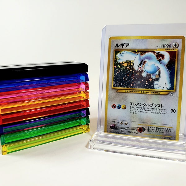 Card Stand fits Toploader, Semi Rigid Holder, Sleeved Blister Pack Acrylic Display Stand (Card and Case not included)