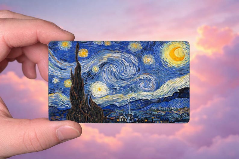 The Starry Night Vincent Van Gogh Art Credit Debit Card skin Cover